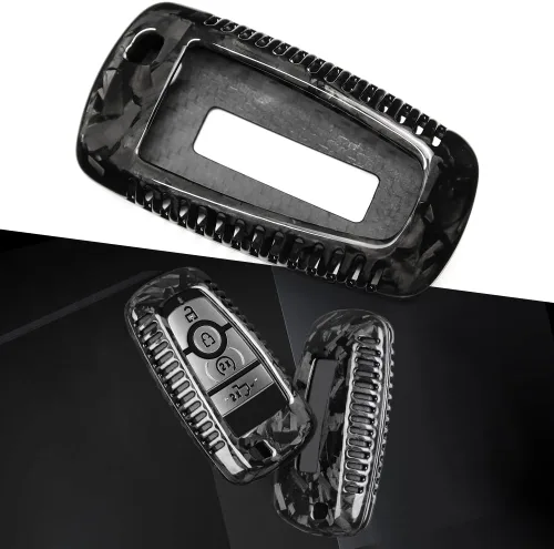 Vista 11 de Cubierta de llavero de fibra de carbono para Ford F-150 F150 Bronco Raptor R Off-Road 2018 2019 2020 2021 2022 2023 2024, Solo para Raptor, Estuche