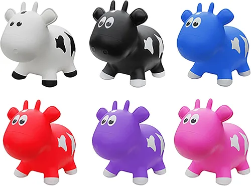 Vista 2 de Farm Hoppers Animales inflables que rebotan – galardonado juguete de salto de animales hinchables para niños, BPA, plástico sin látex, bomba de mano