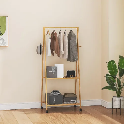 Vista 2 de VECELO Perchero independiente, soporte para colgar la entrada, soporte para paraguas, árbol de pasillo con ganchos, soporte de árbol de metal