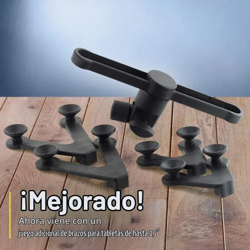 Vista 6 de ¡Hola! HM-MTH, soporte para tableta, micrófono y celular, para aparatos con pantallas de 6 a 15 pulgadas
