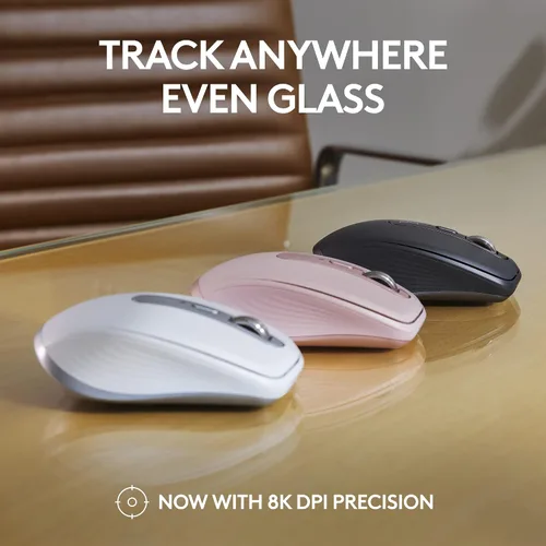 Vista 5 de Logitech MX Keys Mini teclado + mouse inalámbrico MX Anywhere 3S - Escritura fluida, teclas retroiluminadas, desplazamiento rápido, USB-C