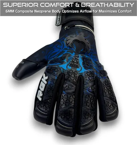 Vista 3 de Renegade GK Limited Edition Rogue - Guantes de portero de fútbol con microprotección (tallas 6-11, nivel 4+) Pro-Tek Fingersaves y agarre Giga