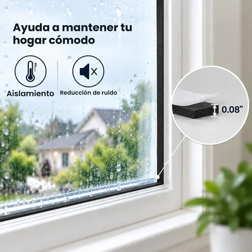 Vista 4 de LLPT Cinta aislante de espuma de 1 pulgada x 50 pies, goma de espuma de celda cerrada para puerta, ventana, burlete exterior e interior, sin