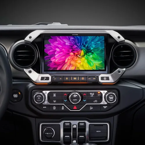 Vista 3 de Alpine Receptor multimedia i509-WRA-JL de 9 pulgadas compatible con Jeep Wrangler 2018 y Gladiator 2020 en adelante