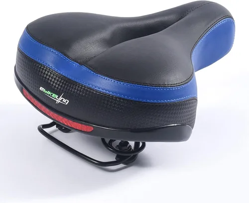 Vista 6 de EBIKELING Asiento de bicicleta de doble absorción de golpes, suave y cómodo, acolchado para hombres y mujeres, cómodo, espuma viscoelástica, ajuste