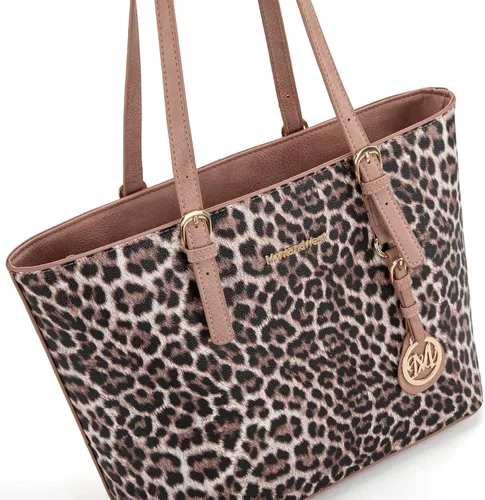 Vista 4 de Montana West Monederos para mujer, juego de 3 piezas, bolso de mano con estampado de leopardo