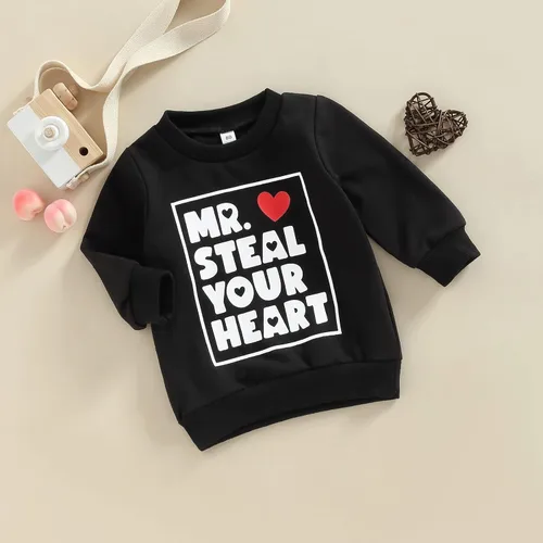 Vista 10 de Sudadera con cuello redondo para el día de San Valentín para bebé, niña, niño, para el día de San Valentín