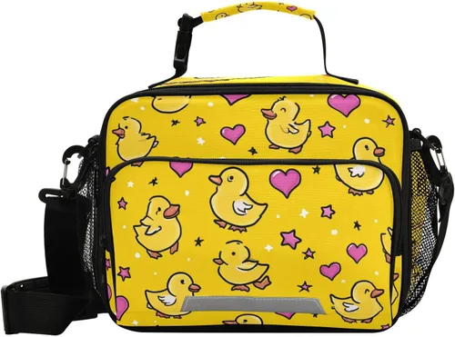 Vista 21 de Vangogh - Lonchera para niños con diseño de noche estrellada, organizador de doble aislamiento, impermeable y reutilizable, bolsa de comida