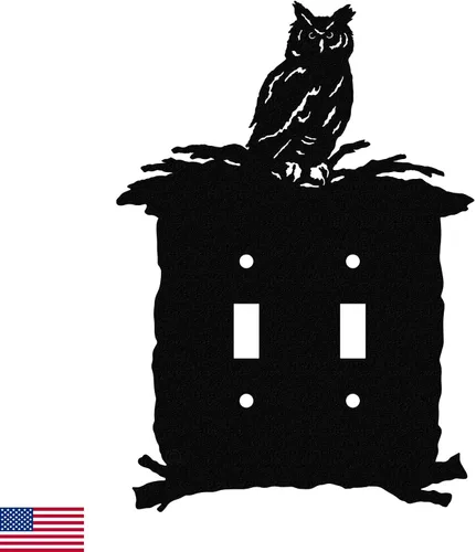 Vista 8 de Owl in Woods - Placa de pared (potencia única, negro)