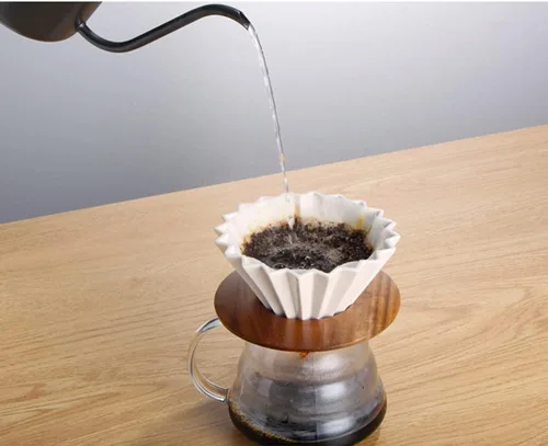 Vista 5 de Cerámica verter sobre el filtro de café, gotero de café