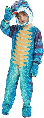 Vista 2 de NoveltyBoy Disfraz de dinosaurio T-Rex para bebé de Triceratops para cosplay