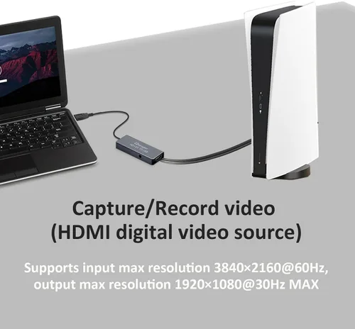 Vista 3 de Tarjeta de captura de video USB para VHS/HDMI/AV/RCA, convertidor de video analógico a digital, convertidor VHS a digital/USB/RCA, compatible