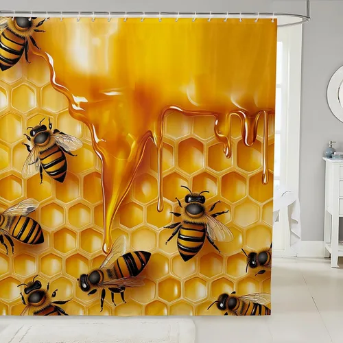 Vista 26 de Feelyou Cortina de ducha con diseño de gato para decoración de baño, bonita cortina de baño para puestos de bañeras, accesorios de baño divertidos