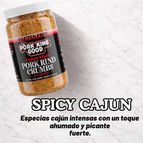 Vista 4 de Pork King Good Pan rallado de cáscara de cerdo picante cajún bajo
