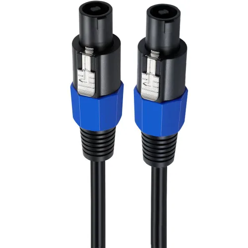 Vista 5 de Cable de altavoz, cable adaptador de audio macho a altavoz macho para DJ/PA cable de altavoz con bloqueo giratorio -1.8M/6FT