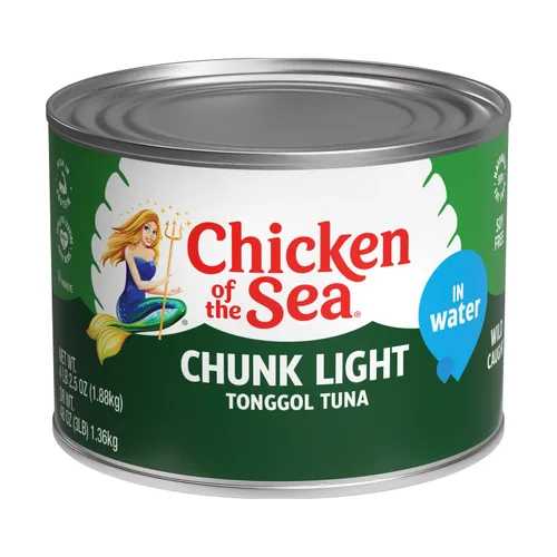 Vista 16 de Chicken of the Sea Atún ligero en trozos en agua, atún capturado en la naturaleza, 25% menos de sodio, latas de 5 onzas (paquete de 24)