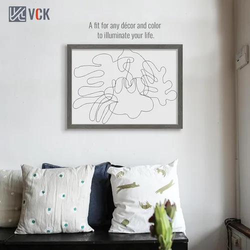 Vista 58 de VCK Marcos para póster de madera maciza de 22.375 x 34 pulgadas, marco de fotos A1 negro con montaje en pared, paquete de 3