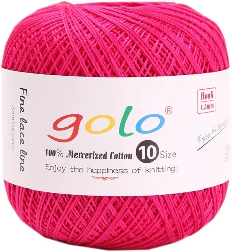 Vista 59 de Golo - 3 bolas de hilo de ganchillo tamaño 10, hilo de crochet para tejer a mano 102
