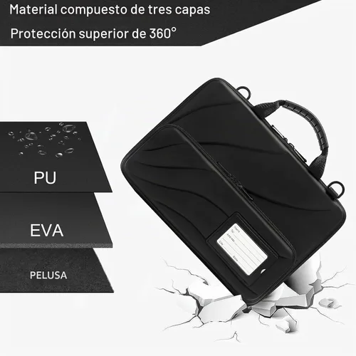 Vista 5 de Funda rígida para laptop para hombres y mujeres con correa para el hombro