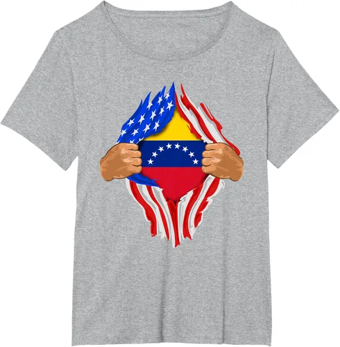 Vista 27 de Camiseta Venezuelan Blood Inside Me Regalo de la bandera de Venezuela, Blanco