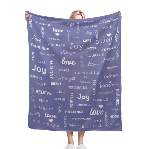 Vista 34 de Manta curativa, manta de regalo para mujeres y hombres, cálido regalo inspirador, manta de forro polar suave con energía positiva, comodidad, amor
