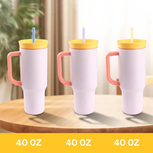 Vista 6 de Pajitas de repuesto compatibles con el vaso de viaje Owala de 40 onzas con asa, popote reutilizable de 12 pulgadas para Tal, vaso Rtic de 40 onzas
