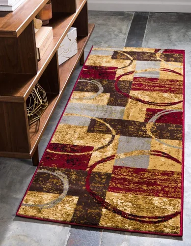 Vista 10 de Unique Loom Barista Collection - Alfombra de área Kouillou (2' 2" x 3' 1" ovalada, multi/marrón)