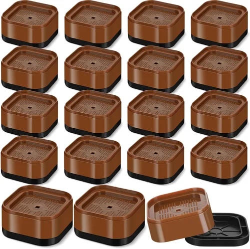 Vista 11 de Ecally Paquete de 6 Elevadores de Muebles Ajustables Elevadores de Cama Elevadores de Patas de Escritorio 1.38" Apilables Resistentes Elevadores