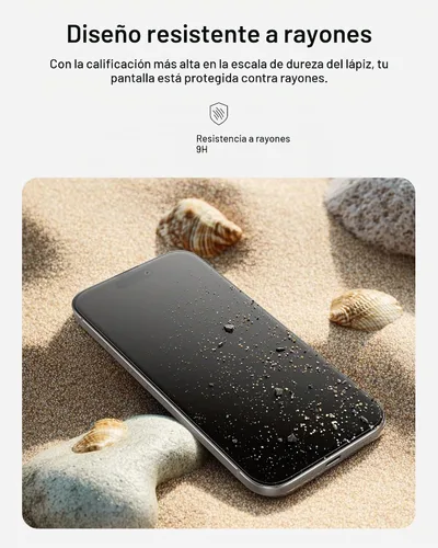 Vista 4 de Belkin ScreenForce - Protector de pantalla de vidrio templado para iPhone Air, resistente a los arañazos con bandeja de fácil alineación incluida