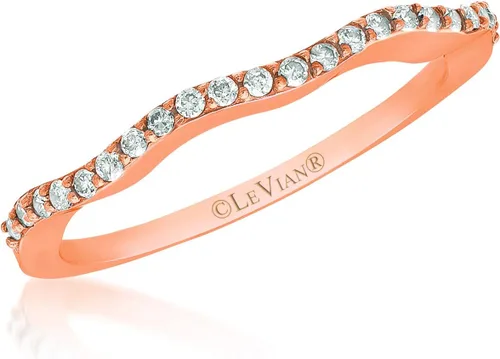 Vista 4 de Chocolate Diamond or Gemstone Stackable Band Ring for Women in 14k Gold Anniversary Promise Wedding Band Ring Size 6 to 8 by LeVian