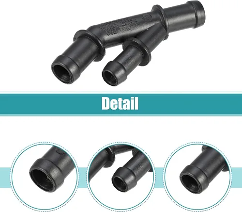 Vista 3 de X AUTOHAUX Conector de manguera de refrigerante del motor para Volkswagen Golf Jetta 2000-2005 para Audi TT 1999-2006