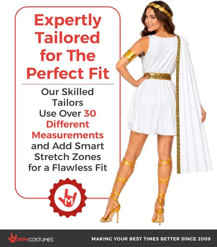 Vista 4 de Morph, Disfraz de Toga para mujer, disfraz griego, disfraces de Halloween
