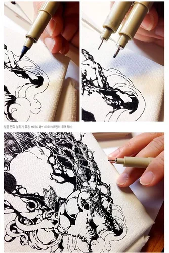 Vista 6 de Sakura Pigma Micron Fineliners - Bolígrafo de punta fina suave y ligera, dibujo de manga, 0.010 in, 8 bolígrafos de colores surtidos (01 color)