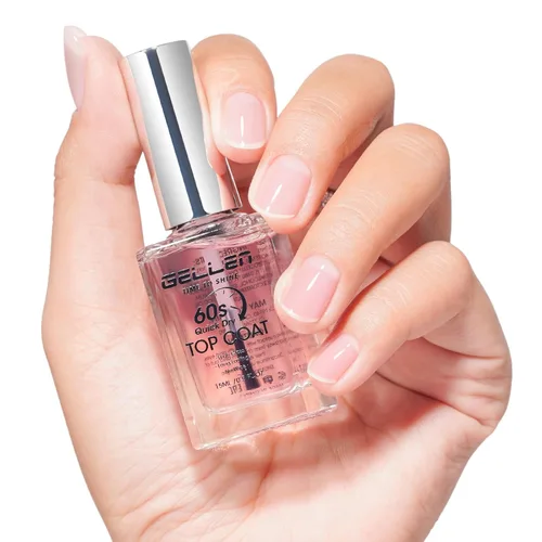 Vista 10 de GELLEN Corrector de Uñas Base Iluminador 4 en 1 Rosa Púrpura Empolvado, Fortalecedor de Uñas Malva Transparente de Otoño Relleno de Crestas