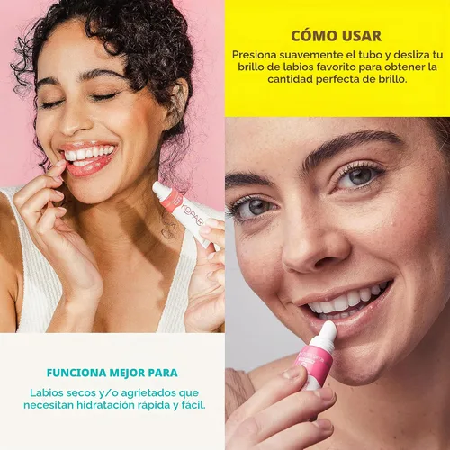 Vista 6 de Kopari Coconut Lip Glossy Birthday Suit - Aceite de coco hidratante y humectante, vitamina E y manteca de karité, brillo labial con aceite de coco