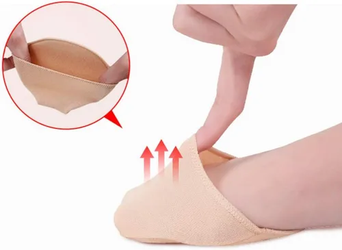 Vista 2 de EXCEART 2 pares de almohadillas para el antepié para mujer, calcetines invisibles sin costuras, calcetines invisibles sin almohadillas para zapatos