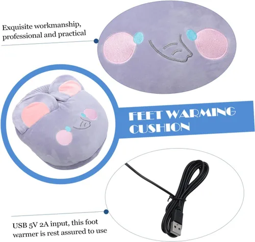 Vista 7 de Healeved Zapatos Zapatillas calentadas Pie para pies Almohadilla de calentamiento rápido Almohadilla de calefacción Calentador de pies Calentadores