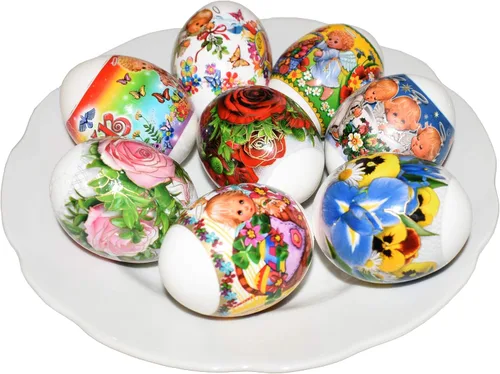 Vista 9 de Juego de 3: Lote de 10 + Ángeles + Matryoshka Termoencogible Decoración de Manga de Pascua Huevos de Pascua Pysanka Pysanky