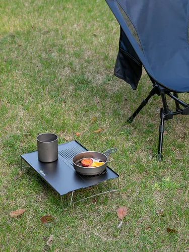 Vista 2 de WildCall - Mesa de excursión ultraligera, mini mesa plegable para acampar Con bolsa de transporte, mesa de aluminio portátil compacta