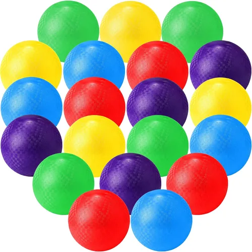 Vista 9 de Macarrie 20 piezas de pelotas de parque infantil de 6 pulgadas, pelotas de esquivar y patada para niños, adultos, pelotas inflables coloridas