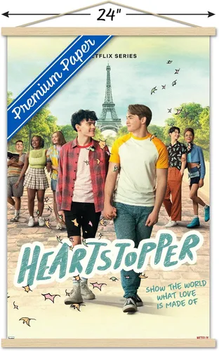 Vista 3 de Trends International Netflix Heartstopper: Season 2 - Póster de pared de una hoja, 22.37 x 34.00 pulgadas, paquete de impresión premium y colgador