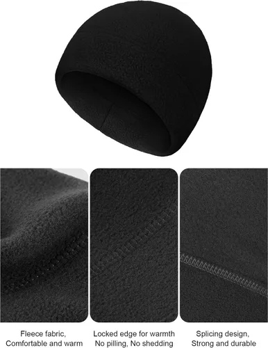 Vista 5 de 4 gorras de calavera para hombre, gorro de forro polar suave, grueso, resistente al viento, para exteriores, para mujer