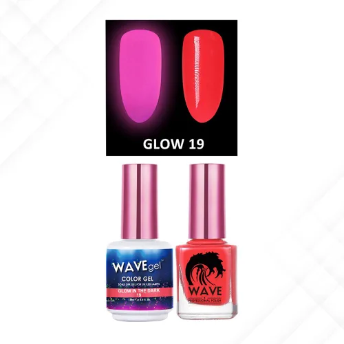 Vista 14 de Wavegel WAVEGEL - Juego de gel y esmalte de uñas a juego - Brilla en la oscuridad - # 01
