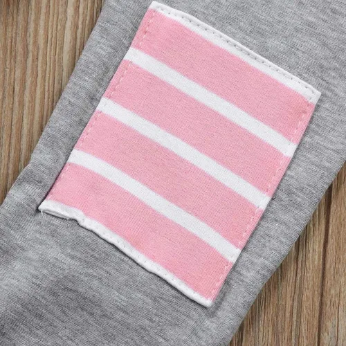 Vista 7 de Ritatte Toddler Girl Fall Outfits Striped Hoodie Pants 2PCS Sweatsuit Set Kids Baby Winter Clothes Jogging Suits for 2-6Y