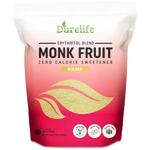 Vista 9 de DureLife Edulcorante de Fruta del Monje, Clásico - Sustituto del Azúcar Blanco, Compatible con Dieta Keto, Reemplazo de Azúcar 1:1, Cero Calorías