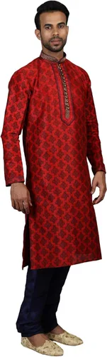 Vista 2 de Tathastu Conjunto de pijama Kurta para hombre