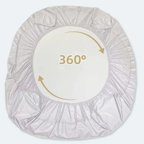 Vista 7 de Protector de colchón de satén impermeable para cama Super King con bolsillo profundo de hasta 11.81 pulgadas, tamaño Queen, King, Super King Azul