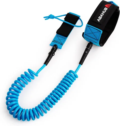 Vista 12 de Abahub Bobina SUP Correa,Correas de tablero de paleta en espiral de 10 pies negro (Black Lite)