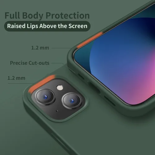 Vista 4 de Cordking Funda diseñada para iPhone 13, diseñada para iPhone 14, funda ultradelgada de silicona, funda protectora a prueba de golpes