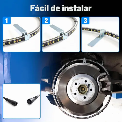 Vista 6 de Juego de 4 luces LED blancas de doble fila de 15.5 pulgadas